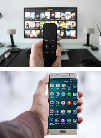 TV and smartphone