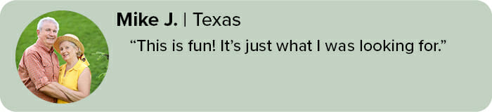 This is fun! It’s just what I was looking for.