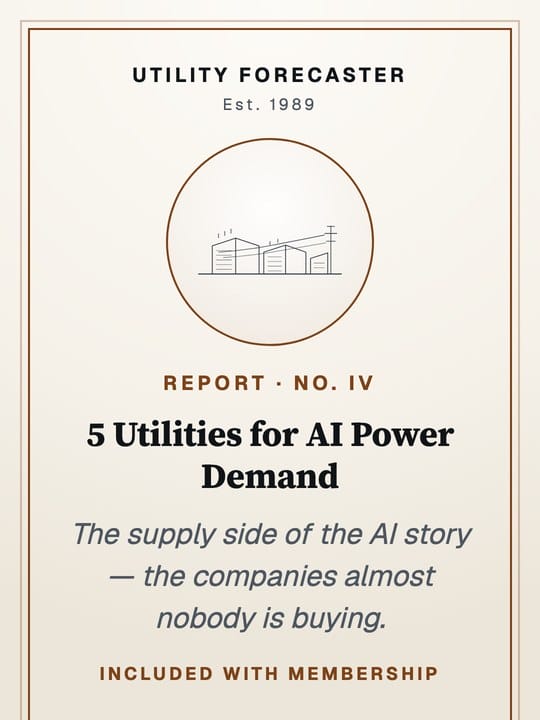 Cover of 5 Utilities for AI Power Demand.